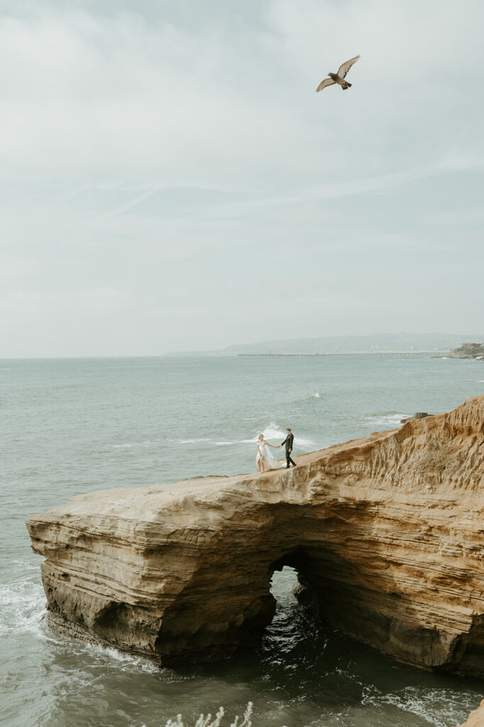 sunset cliffs wedding couple photos