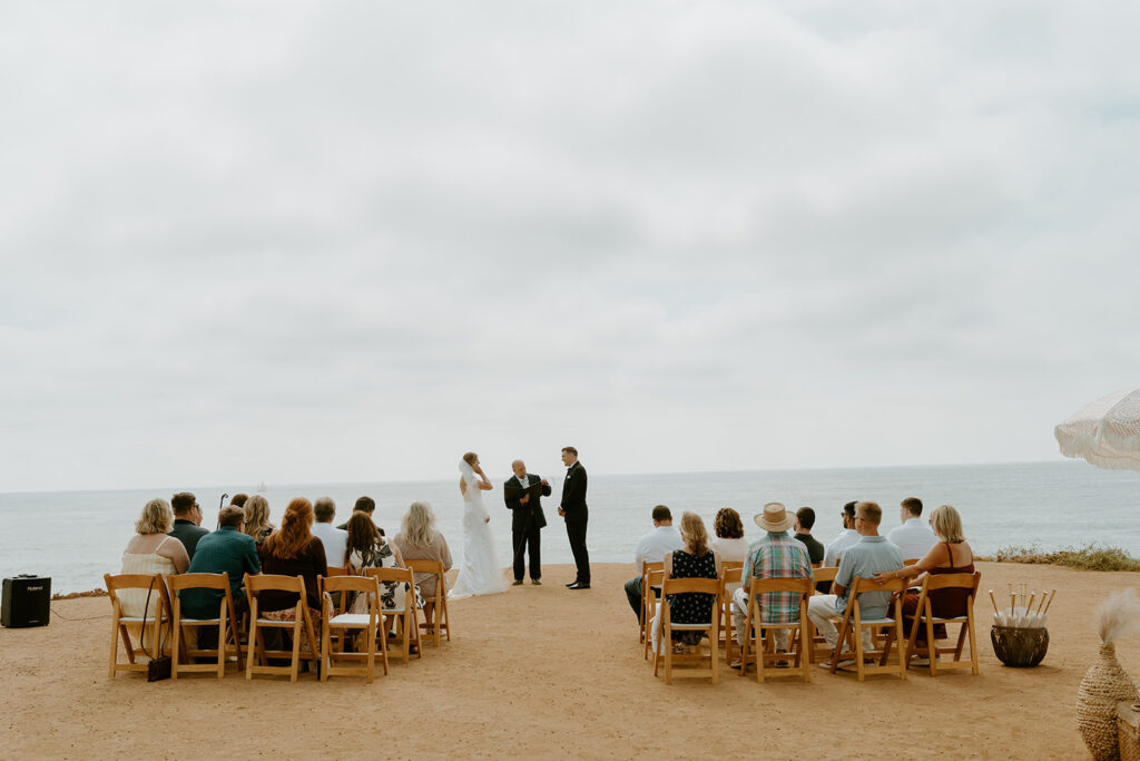 sunset cliffs micro wedding ceremony