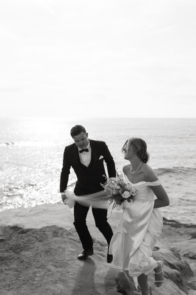 sunset cliffs wedding couple photos