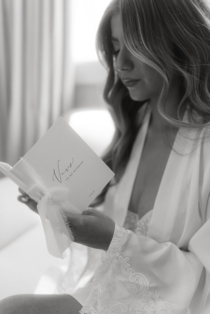 bride getting ready before ceremony