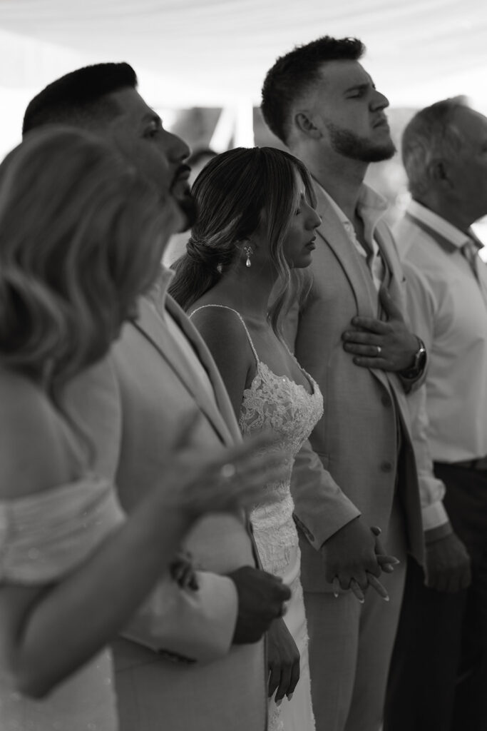 guest attending a worship session after wedding ceremony