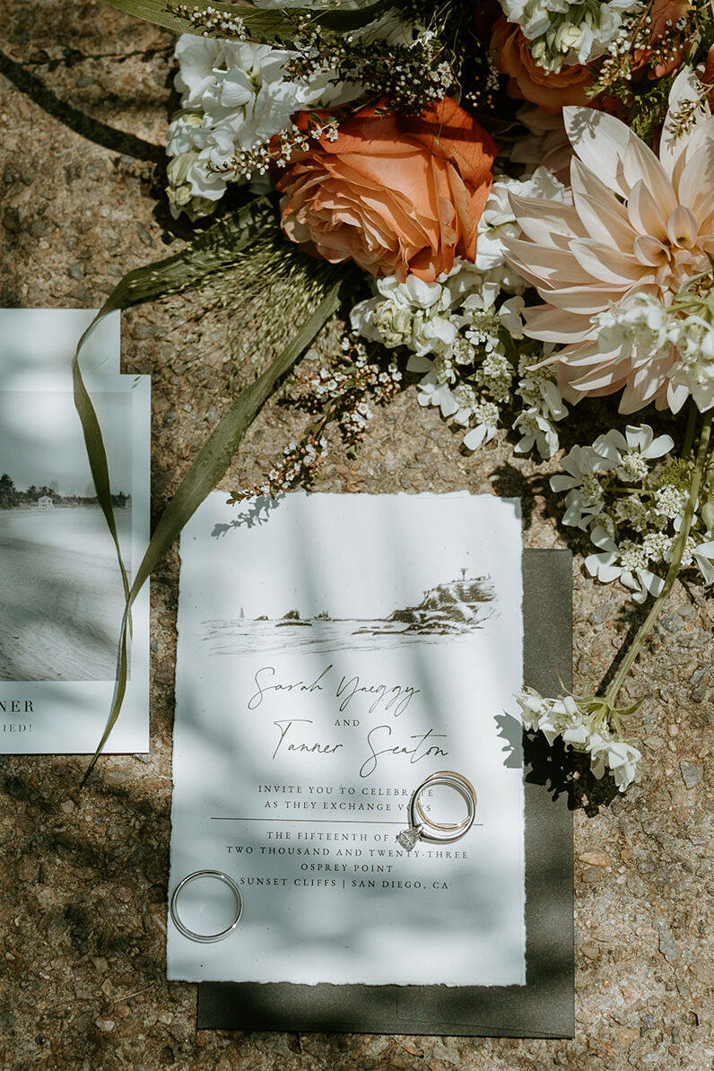 coastal wedding details