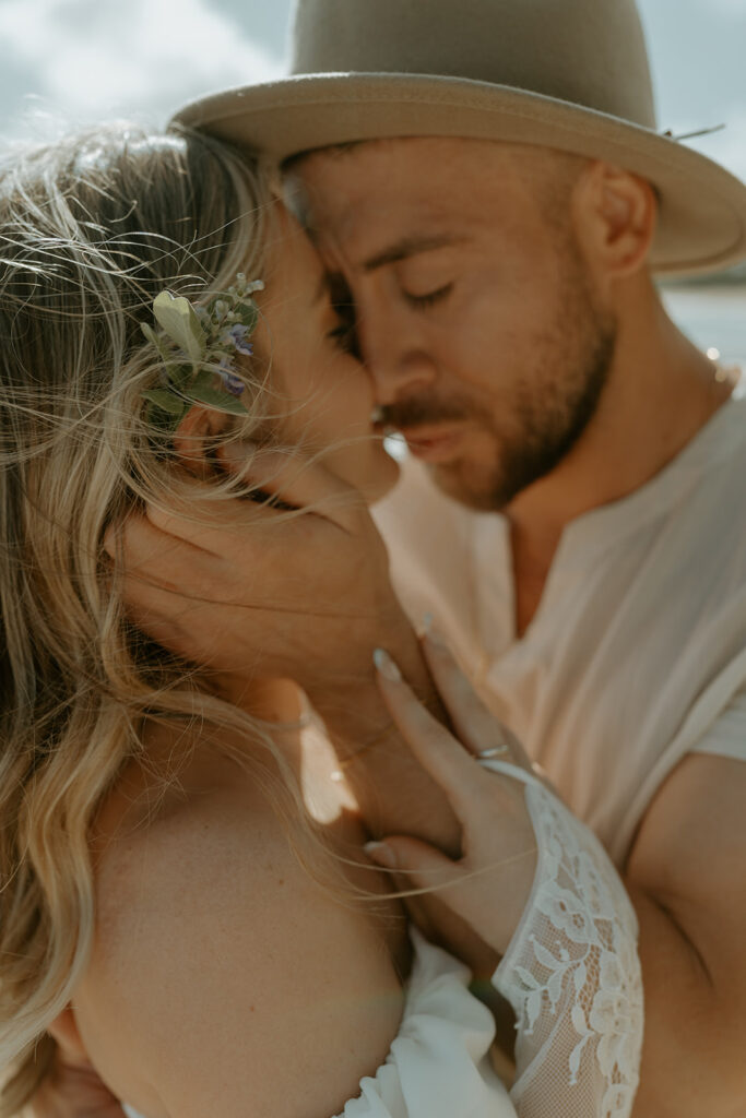 A picturesque sunset setting for an elopement in Kauai, emphasizing the natural beauty of this destination.